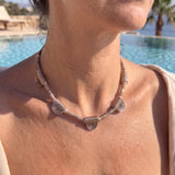 Silver Ancient Greek Necklace, Geometric Statement Necklace, Classical Ethnic Jewelry, Sculptural Silver Collar