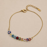 Millefiori Flower Bead Anklet – Silver or Gold