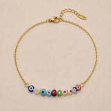 Millefiori Flower Bead Anklet – Silver or Gold