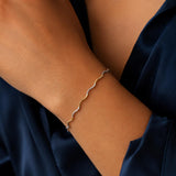 Two Tone Wavy Snake Chain Bracelet