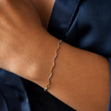 Two Tone Wavy Snake Chain Bracelet