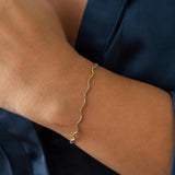 Two Tone Wavy Snake Chain Bracelet