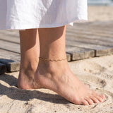 Wavy Snake Chain Anklet – Silver or Gold