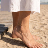 Wavy Snake Chain Anklet – Silver or Gold