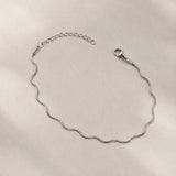 Wavy Snake Chain Anklet – Silver or Gold