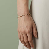 Two Tone Wavy Snake Chain Bracelet