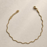 Wavy Snake Chain Anklet – Silver or Gold