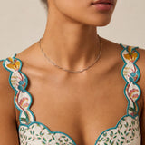 Two Tone Wavy Snake Chain Necklace