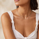 Two Tone Wavy Snake Chain Necklace