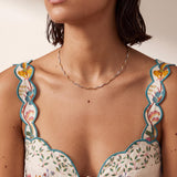 Two Tone Wavy Snake Chain Necklace