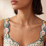 Two Tone Wavy Snake Chain Necklace