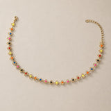 Gold Multicolor Evil Eye Anklet