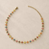 Gold Multicolor Evil Eye Anklet
