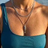 Colorful Fish Pendant Necklace with Ball Chain