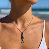 Colorful Fish Pendant Necklace with Ball Chain