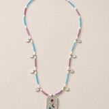 Miyuki Bead Necklace with Spiritual Sun Pendant