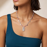 Miyuki Bead Necklace with Spiritual Sun Pendant
