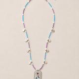 Miyuki Bead Necklace with Spiritual Sun Pendant