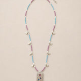 Miyuki Bead Necklace with Spiritual Sun Pendant