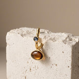 Long Gold Abstract Enamel Earrings