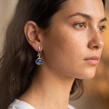 Silver Long Enamel Earrings