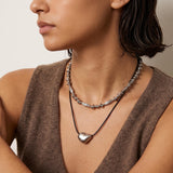 Irregular Silver Bead Choker
