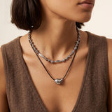 Irregular Silver Bead Choker