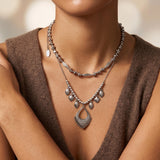 Irregular Silver Bead Choker