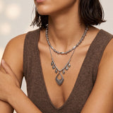 Irregular Silver Bead Choker