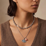 Irregular Silver Bead Choker