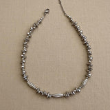 Irregular Silver Bead Choker