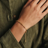 Gold Mixed Link Chain Bracelet
