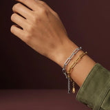 Silver Elongated Link Chain Bracelet