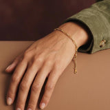 Gold Mixed Link Chain Bracelet