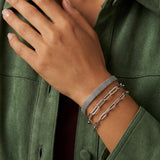 Silver Elongated Link Chain Bracelet