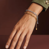 Silver Elongated Link Chain Bracelet