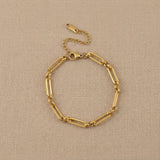 Gold Mixed Link Chain Bracelet