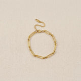 Gold Mixed Link Chain Bracelet