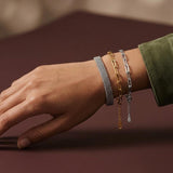 Silver Elongated Link Chain Bracelet
