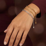 Silver Elongated Link Chain Bracelet
