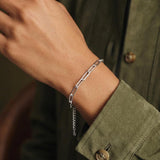 Silver Elongated Link Chain Bracelet