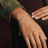 Silver Elongated Link Chain Bracelet