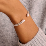 Open Silver Ethnic Tribal Cuff