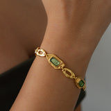 Geometric Enamel Bracelet