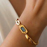 Geometric Enamel Bracelet