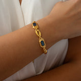 Geometric Enamel Bracelet