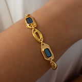 Geometric Enamel Bracelet