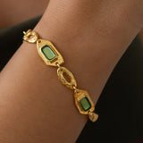 Geometric Enamel Bracelet