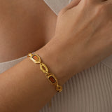 Geometric Enamel Bracelet