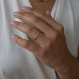 Gold Zircon Ring